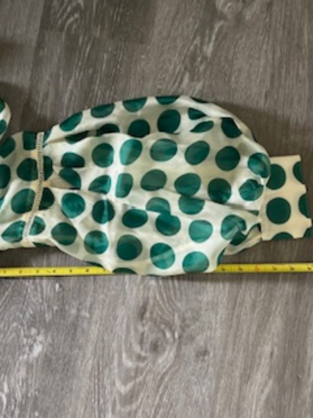 NWT G by Gracia Green Sheer Polka Dot Puff Sleeve Top Women's XL - Picture 12 of 13